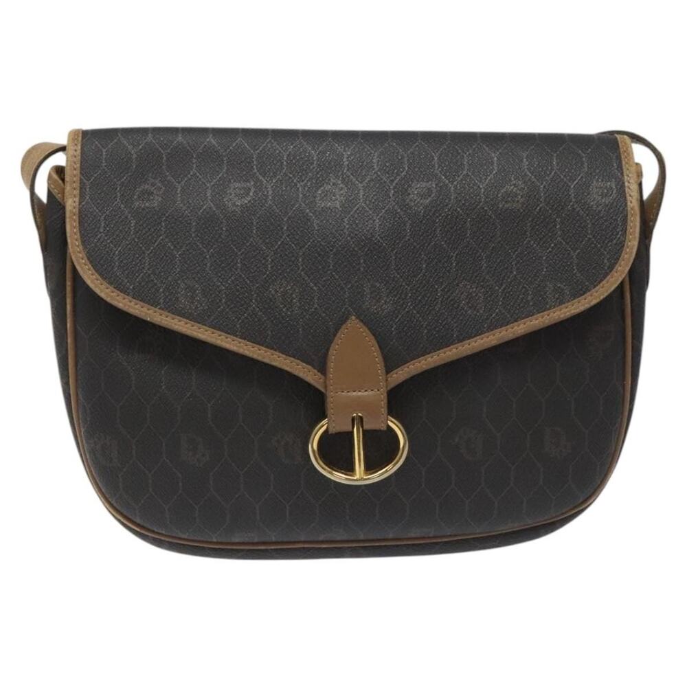 Dior Honeycomb Canvas Shoulder Bag Black